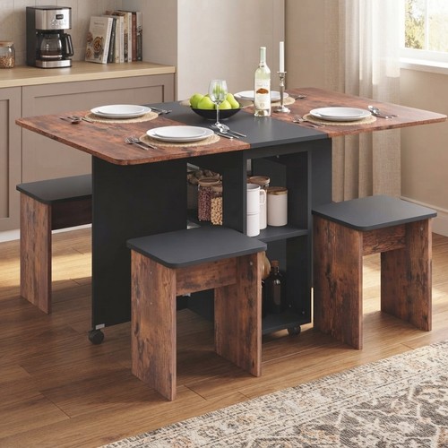Folding dining table with - dining, 4