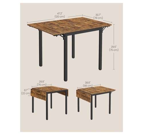 Vasagle folding dining table - vasagle,