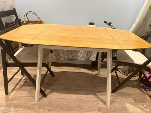 Foldable bamboo table - bamboo, 4