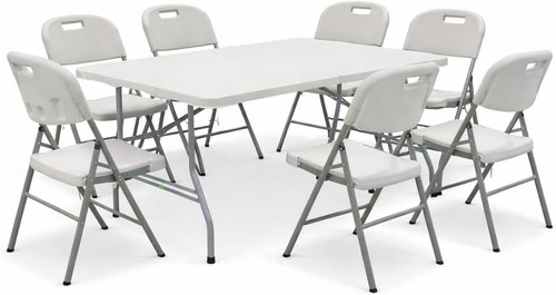 Table and chairs set - table,